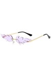 YUELUQU Lunettes de soleil flamme feu pour femmes fête sans bords mignons bal de fin dannée Halloween verres mode vague lune