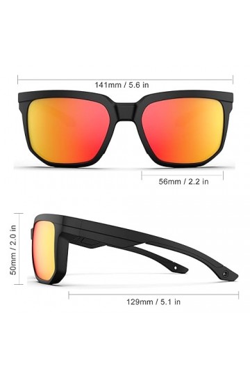 HAAYOT Lunettes de soleil polarisées pour homme et femme - Protection UV 100 % flexible et légère - Monture TR90 - Pour condu