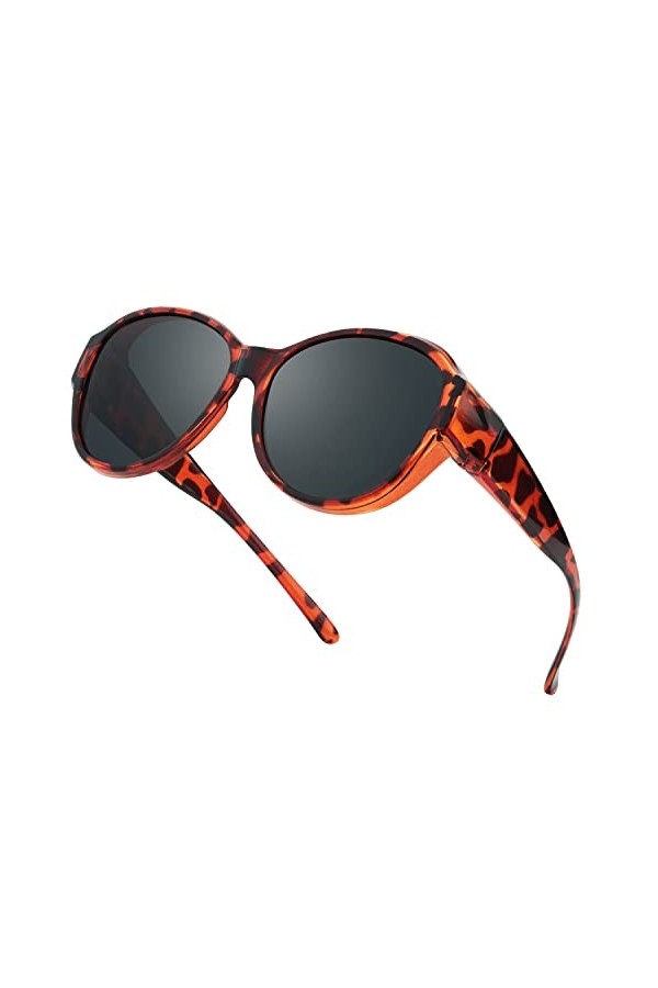 LVIOE Surlunettes de Soleil Polarisées pour Hommes et Femmes, Clip Sur lunettes de Soleil Course à Pied/Cyclisme/Conduite