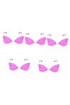 jojofuny 5 Pièces Lunettes De Soleil Sans Monture Lunettes De Déguisement Lunettes Femme Lunettes Élégantes Lunettes Papillon