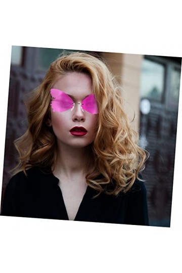 jojofuny 5 Pièces Lunettes De Soleil Sans Monture Lunettes De Déguisement Lunettes Femme Lunettes Élégantes Lunettes Papillon