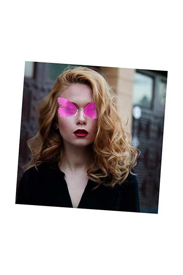 jojofuny 5 Pièces Lunettes De Soleil Sans Monture Lunettes De Déguisement Lunettes Femme Lunettes Élégantes Lunettes Papillon