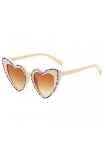 HCHES Lunettes de Soleil Femme Diamant Big Frame Glitter Femme Blanc Noir Lunettes de Soleil Lunettes UV400 Lunettes, Jaune, 