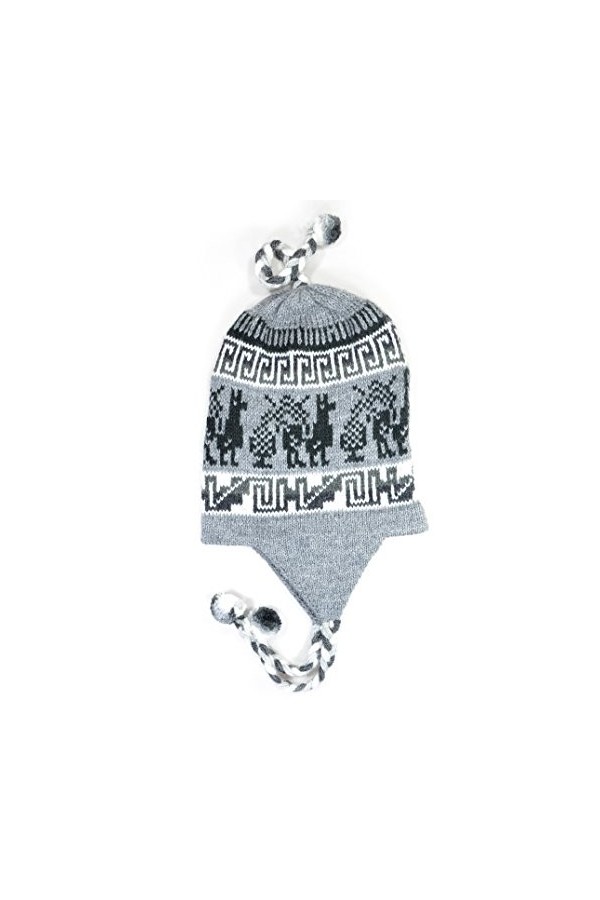 Gamboa - Alpaga Lluchu Tresses pour Hommes & Femmes - Chapeau Alpaga Gris - Taille Unique