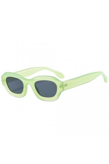 HPIRME Vintage petites nuances pour femmes rétro lunettes de soleil ovales hommes lunettes de soleil femme UV400, vert gris, 