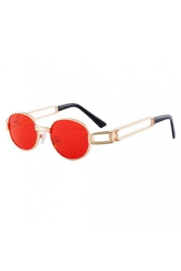 MUTYNE Lunettes de Soleil Rondes Steampunk Hommes Femmes Mode Alliage Lunettes de Soleil Creuses Femmes Punk UV400 Conduite D