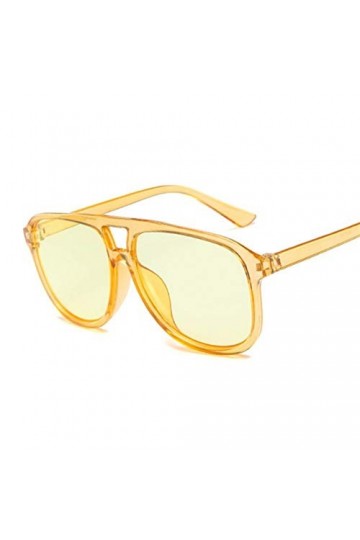 ANICHE Lunettes de Soleil pour Femmes, Place Vintage surdimensionné Bonbons Couleur de Soleil Femmes Retro Sunglass Rectangle