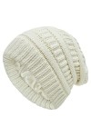 CICITOYWO Bonnet dhiver pour femme, bonnet de protection des cheveux, bonnet doux en tricot torsadé, bonnet de neige doublé 