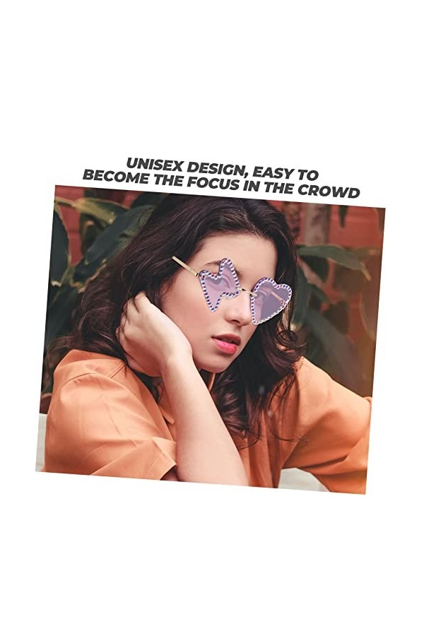 CALLARON 4 Paires De Lunettes De Soleil Hip Hop Ornements De Fête Lunettes De Soleil Pour Femmes Lunettes De Fête Irrégulière
