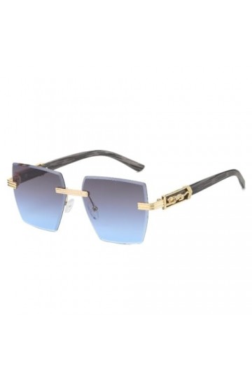 MUTYNE Lunettes de Soleil sans Monture Carrée Mode Populaire Femmes Hommes Nuances Vintage Tendance Lunettes de Soleil en Ple
