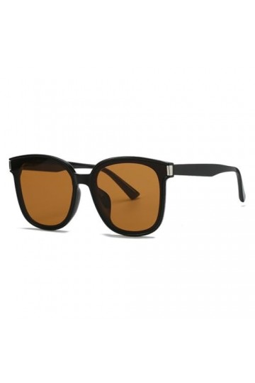 HCHES Lunettes de soleil pour femmes rétro carrées dégradées UV400 lunettes de soleil pour hommes, noir marron, taille unique