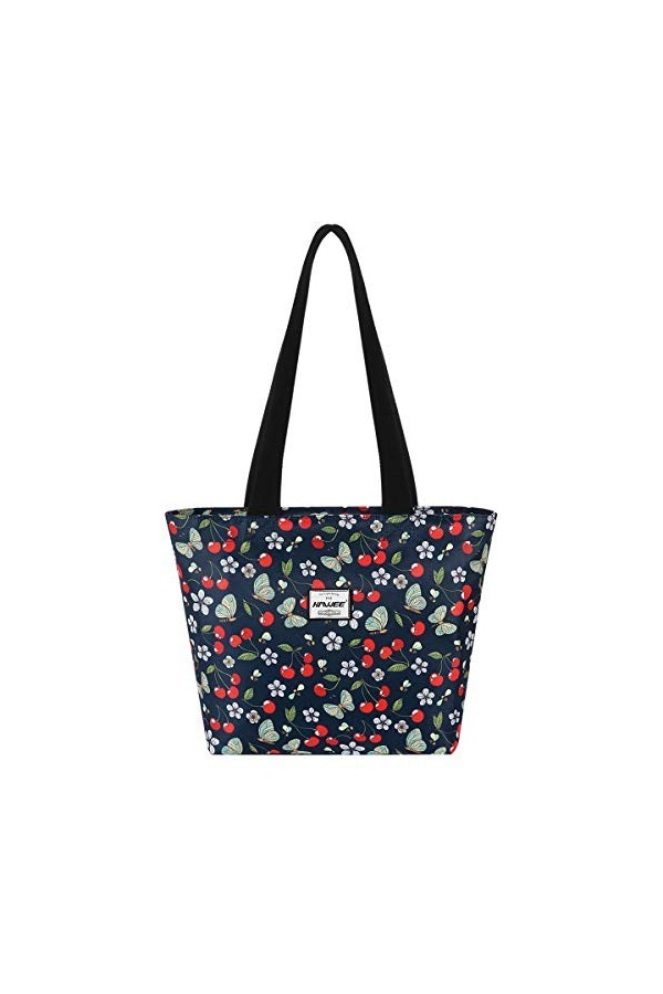 HAWEE Mode Femme Sac à Bandoulière avec Zip Grande Capacité Sac Dépaule Imperméable Léger Sac Fourre-Tout Loisir Sac à Provi