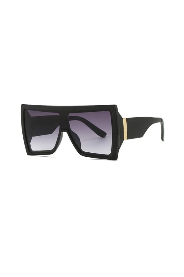MUTYNE Lunettes de Soleil Une Pièce Surdimensionnées Femmes Hommes Tendances Lunettes de Soleil Carrées Colorées Femme Mode P