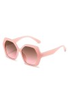 HPIRME Lunettes de soleil carrées polygone Vintage femmes gelée rose lunettes nuances UV400 hommes Rives lunettes de soleil, 