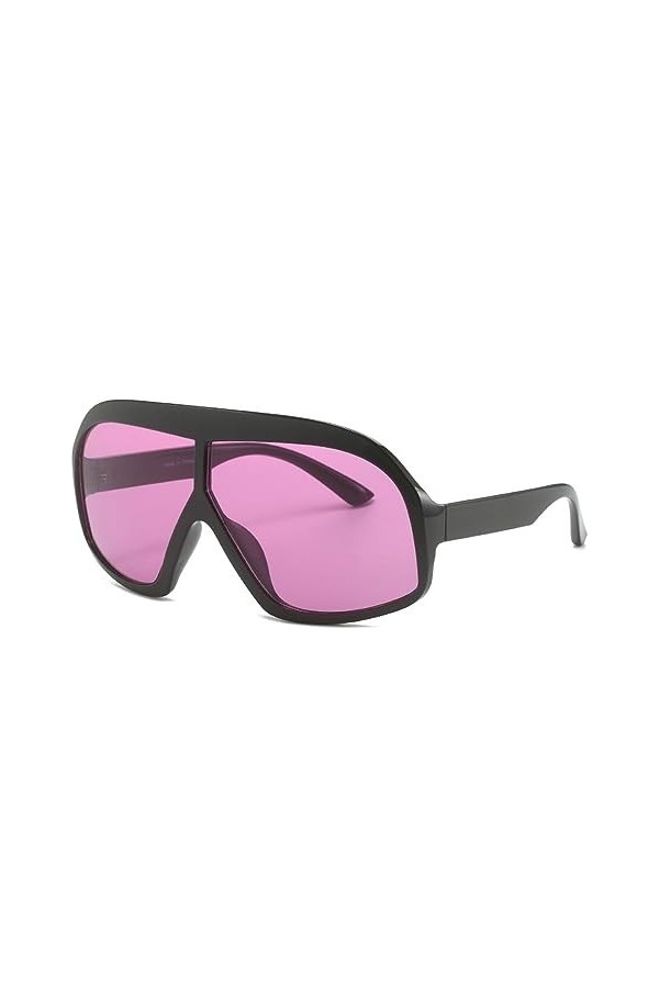 HCHES Lunettes de soleil carrées punk surdimensionnées femmes hommes bouclier lunettes de soleil dame Vintage extérieur nuanc