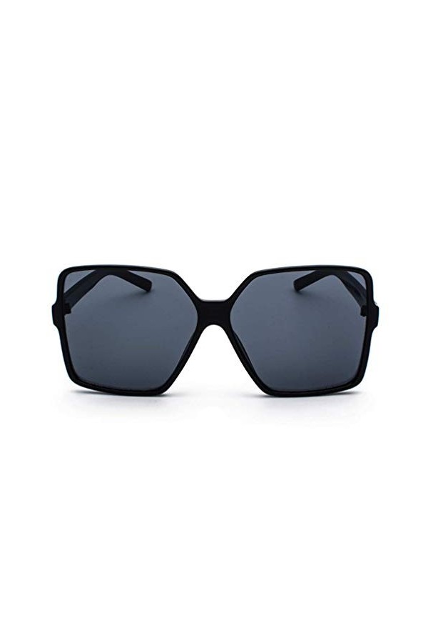 Dollger Lunettes de soleil surdimensionnées pour femme - Monture carrée - Protection UV, Cadre léopard dégradé noir