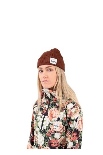 EIVY Bonnet en Laine tricotée, Rouille, Taille Unique Femme