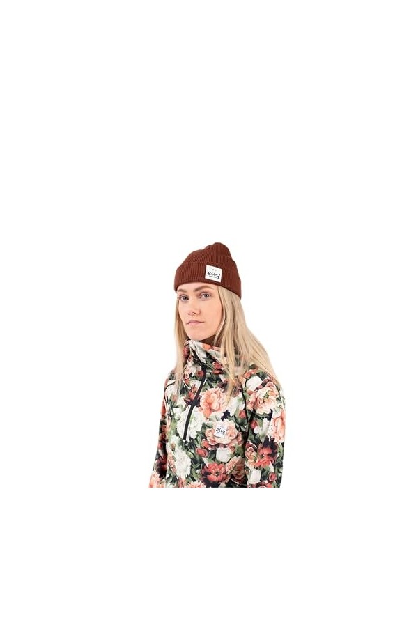 EIVY Bonnet en Laine tricotée, Rouille, Taille Unique Femme