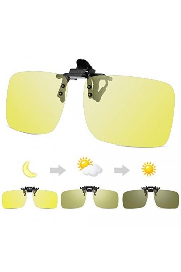 TEMSO Lunettes de soleil photochromiques polarisées à clipser pour jour et nuit - Pour homme et femme - Pour myopie et sports