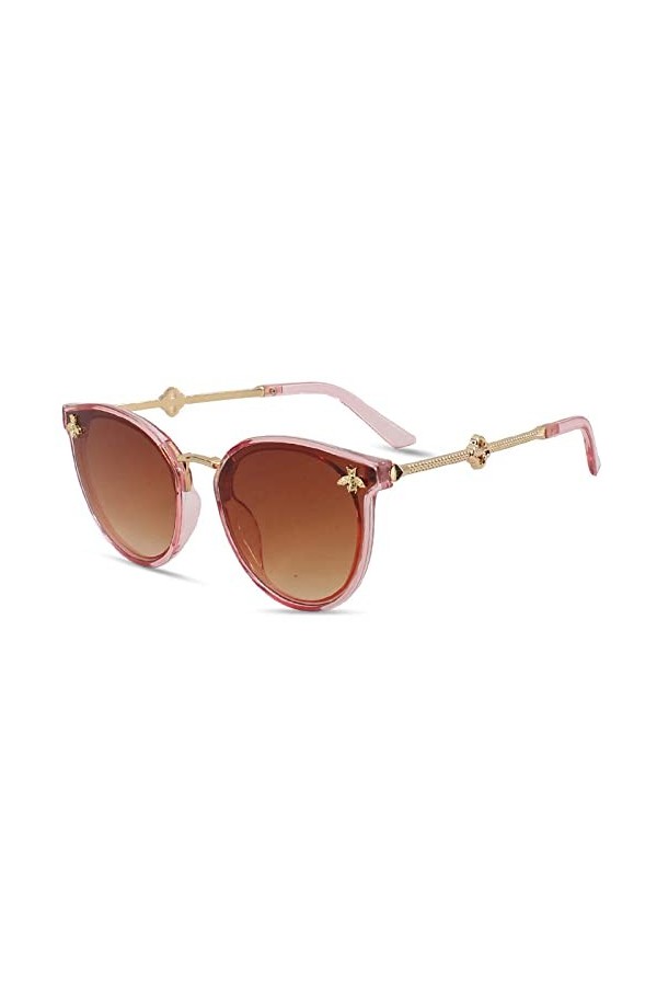 Lunettes de Soleil Femmes Oeil de Chat Mode Vintage Lunettes de Soleil Femme Classique Carré Ombre Lunettes UV400, Rose, Mult