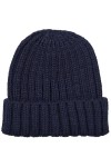 Becksöndergaard Bonnet Walmer Beanie – Bonnet en tricot côtelé pour femme avec large revers – 2307503006, Hot Fudge Brown, ta
