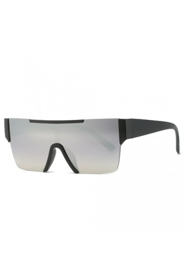 HPIRME Lunettes de soleil punk sans monture surdimensionnées femmes hommes lunettes de soleil carrées lunettes de soleil femm