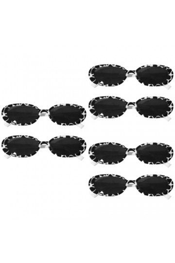 Abaodam 6 Pièces Des Lunettes Verres Ovales Lunettes De Soleil Femme Lunettes Rave Lunettes De Vache Lunettes De Nouveauté Lu