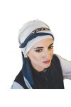 CAREBELL Smooth Siena Turban Bonnet oncologique en coton pour chimiothérapie ou alopécie, beige, Taille Unique