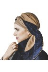 CAREBELL Smooth Camel Gold Turban Foulard oncologique en coton pour chimiothérapie ou alopécie, Camel, Taille Unique