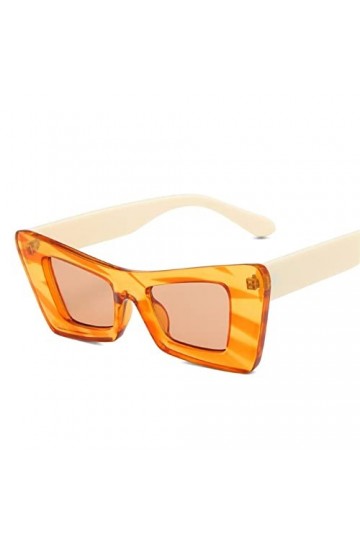 EkeNoz Lunettes de soleil œil de chat rétro Hip Hop à grande monture for hommes et femmes, lunettes de soleil de Sport de ban