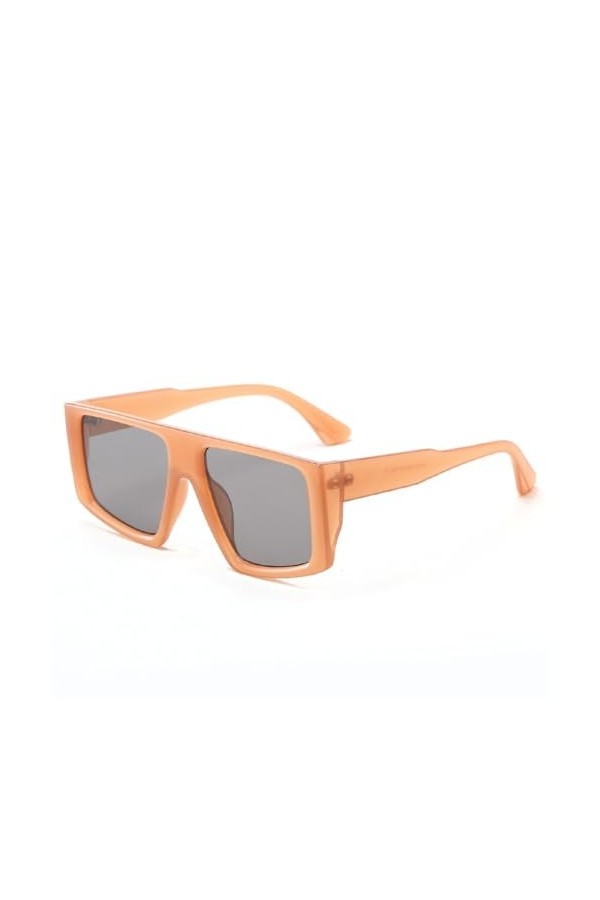 HCHES Lunettes de soleil surdimensionnées pour femmes et hommes, verres dégradés, orange, taille unique
