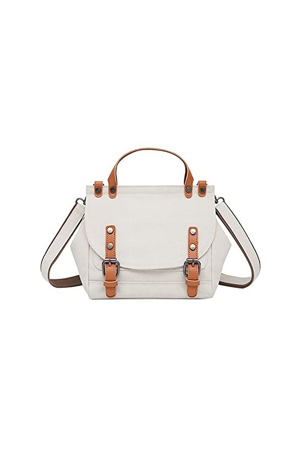 FANDARE Portable Sac a Main Bandoulieres Toile Sacs Dépaule Besaces Femmes Porté Epaule Sacoche Voyage Travail Téléphone Cro