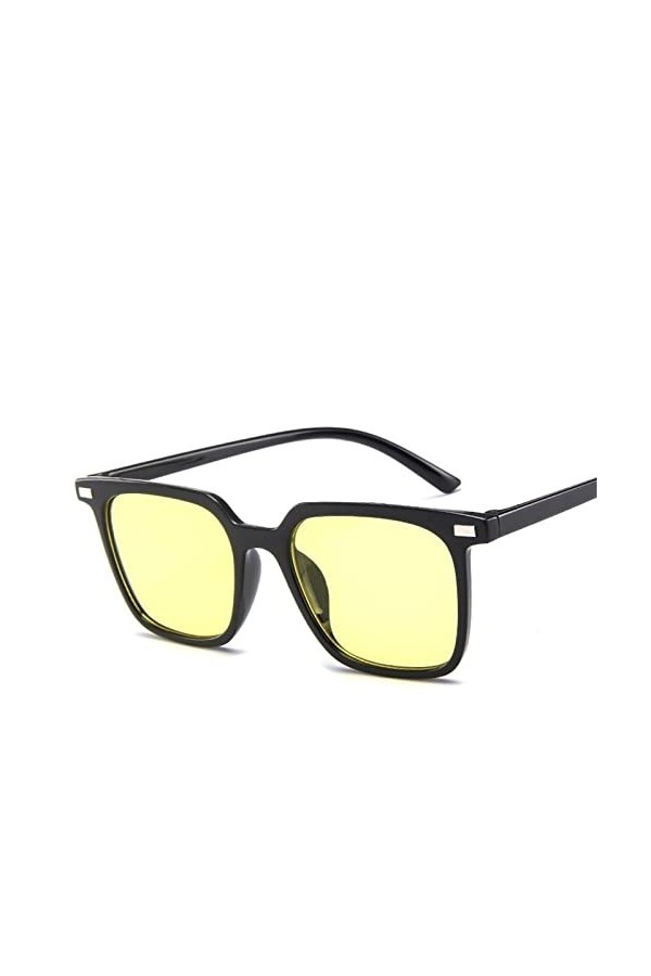 Lunettes de soleil rétro à monture carrée for hommes et femmes, tendance, Shopping, UV400, cadeau Color : E, Size : 1 