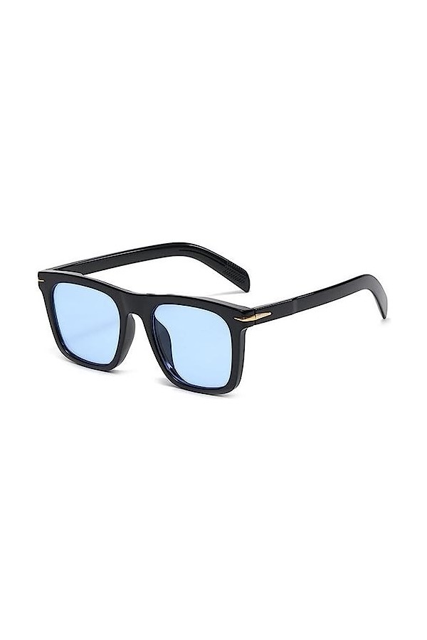 Gyios Lunettes de Soleil Homme Vintage Uv400 Classique Carré Lunettes de Soleil Rivets Mode Femmes Lunettes de Soleil Lunette