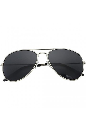 Gyios Lunettes de Soleil Homme Lunettes de Soleil Vintage Polarisé Mode Cadre Métallique Femmes Lunettes de Soleil-noir,a