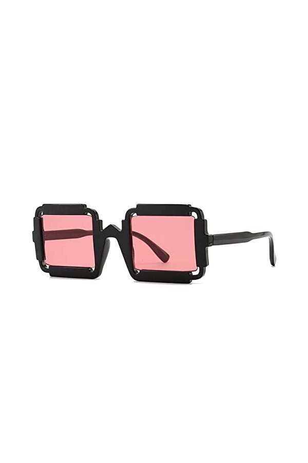 Lunettes de soleil pour femmes Lunettes de soleil carrées Petit cadre Steam Punk Lunettes de soleil Retro Hollow Out UV400 Gr