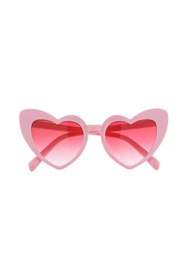 Lot de 10 paires de lunettes de soleil en forme de cœur pour femme Noir