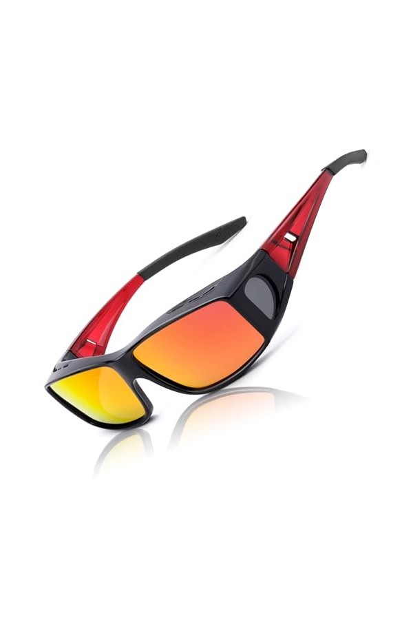 LVIOE Surlunettes Polarisées Hommes Femmes, Lunettes de Conduite Clip Lunettes de Soleil Anti-UVA UVB