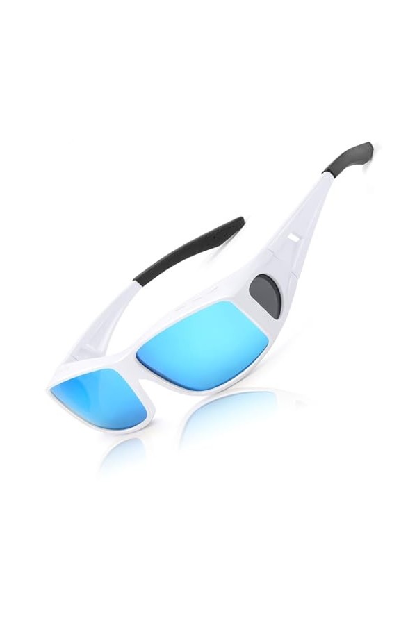 LVIOE Surlunettes Polarisées Hommes Femmes, Lunettes de Conduite Clip Lunettes de Soleil Anti-UVA UVB