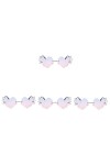 SOIMISS 3 Paires Lunettes De Soleil Flamme Verres Flamme Coeur Lunettes Mignonnes Lunettes De Soleil Coeur Sans Monture Lunet