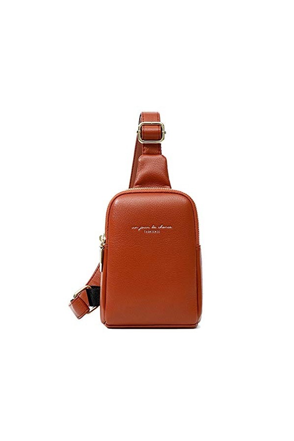 FANDARE Femme Sac de Poitrine Cuir Sac à Bandoulière Fille Sacoche Bandouliere Étanche Sac Dépaule Sling Bag pour la Randonn