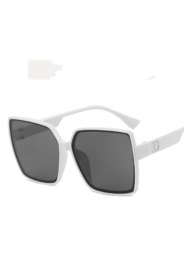 RUDELL Lunettes De Soleil Femme Lunettes De Soleil À Monture Blanche Carrée Lunettes De Soleil À La Mode Lunettes De Soleil P