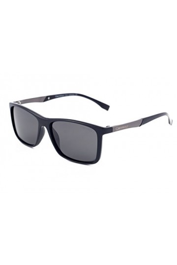 Loup Gris Mode Lunettes de soleil polarisées pour homme femme Conduite Pêche Sport Gris clair objectif Cadre noir anti ébloui