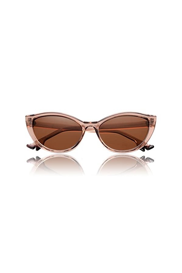 VIVIENFANG Lunettes de soleil polarisées rétro œil de chat pour femme, lunettes de soleil vintage Y2K à la mode, protection U