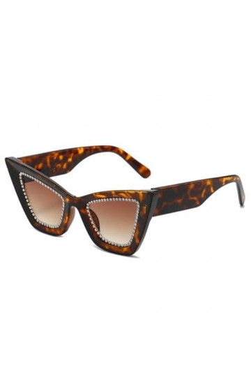 MUTYNE Lunettes de Soleil Oeil de Chat Femmes Classiques Nuances de Diamant Rétro Vintage Lunettes de Soleil Tendance Uv400 L