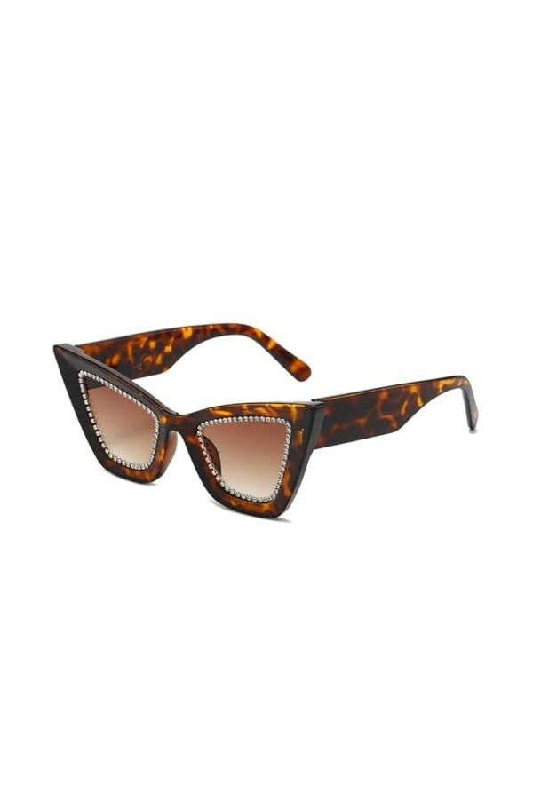 MUTYNE Lunettes de Soleil Oeil de Chat Femmes Classiques Nuances de Diamant Rétro Vintage Lunettes de Soleil Tendance Uv400 L