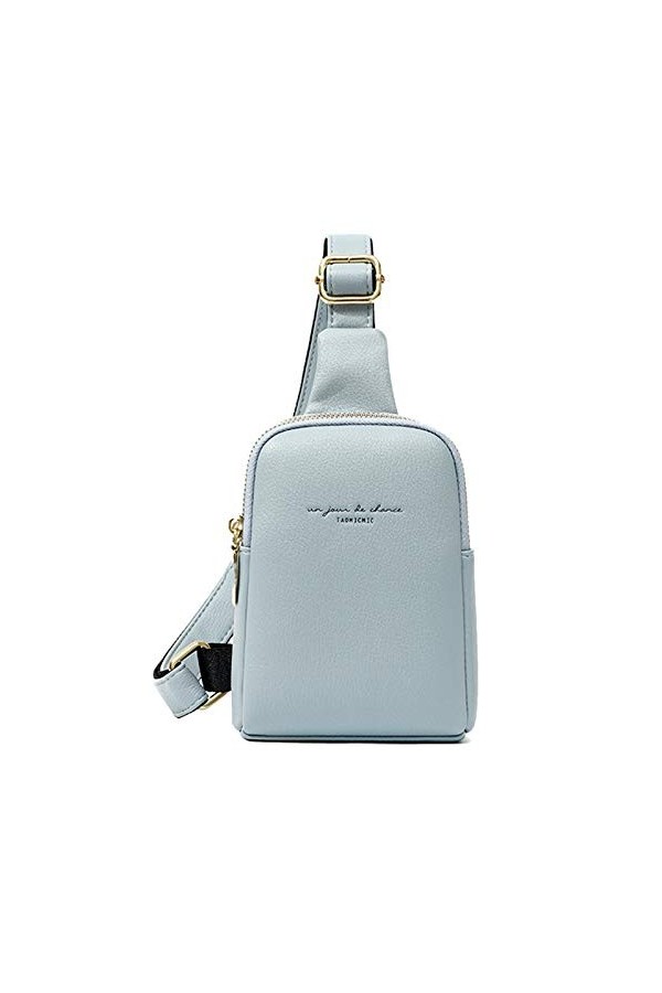 FANDARE Femme Sac de Poitrine Cuir Sac à Bandoulière Fille Sacoche Bandouliere Étanche Sac Dépaule Sling Bag pour la Randonn