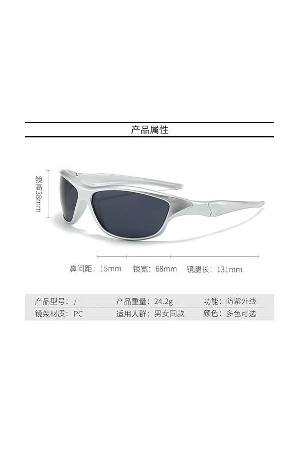 RUDELL Lunettes De Soleil Femme Lunettes De Sport Lunettes De Soleil De Mode Lunettes De Soleil Photo De Personnalité Punk