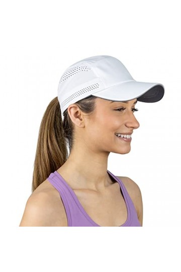 TrailHeads Bonnet de course pour femme | Casquette de sport recyclée, BLANC, taille unique