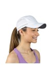 TrailHeads Bonnet de course pour femme | Casquette de sport recyclée, BLANC, taille unique